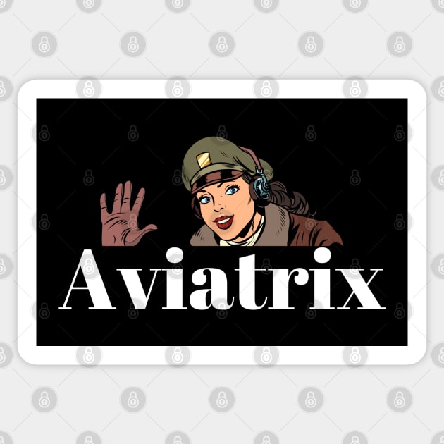 Aviatrix Vintage Sticker by Jetmike